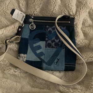 NWT Coach Denim Crossbody. Never used.